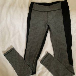 Ivivva Black Leggings with Grey Details